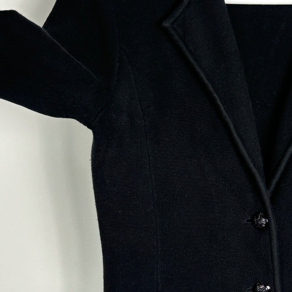 Ralph Lauren Black Knit SweaterBlazer Womens Size XS Double Button Professional - Picture 11 of 16
